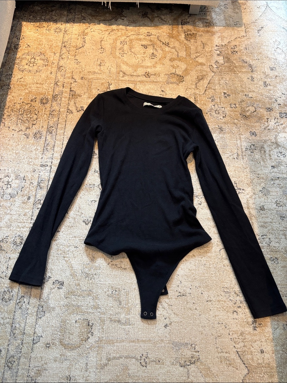 Abercrombie & Fitch Black Long-Sleeve Bodysuit